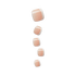 Five press-on pedicure nails in a soft blush pink shade with white tips, arranged vertically against a plain background.