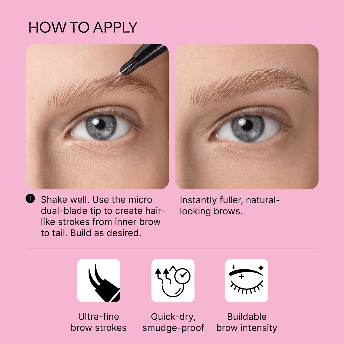Kiss Dual Blade Brow Pen - Blonde | Smudge Free