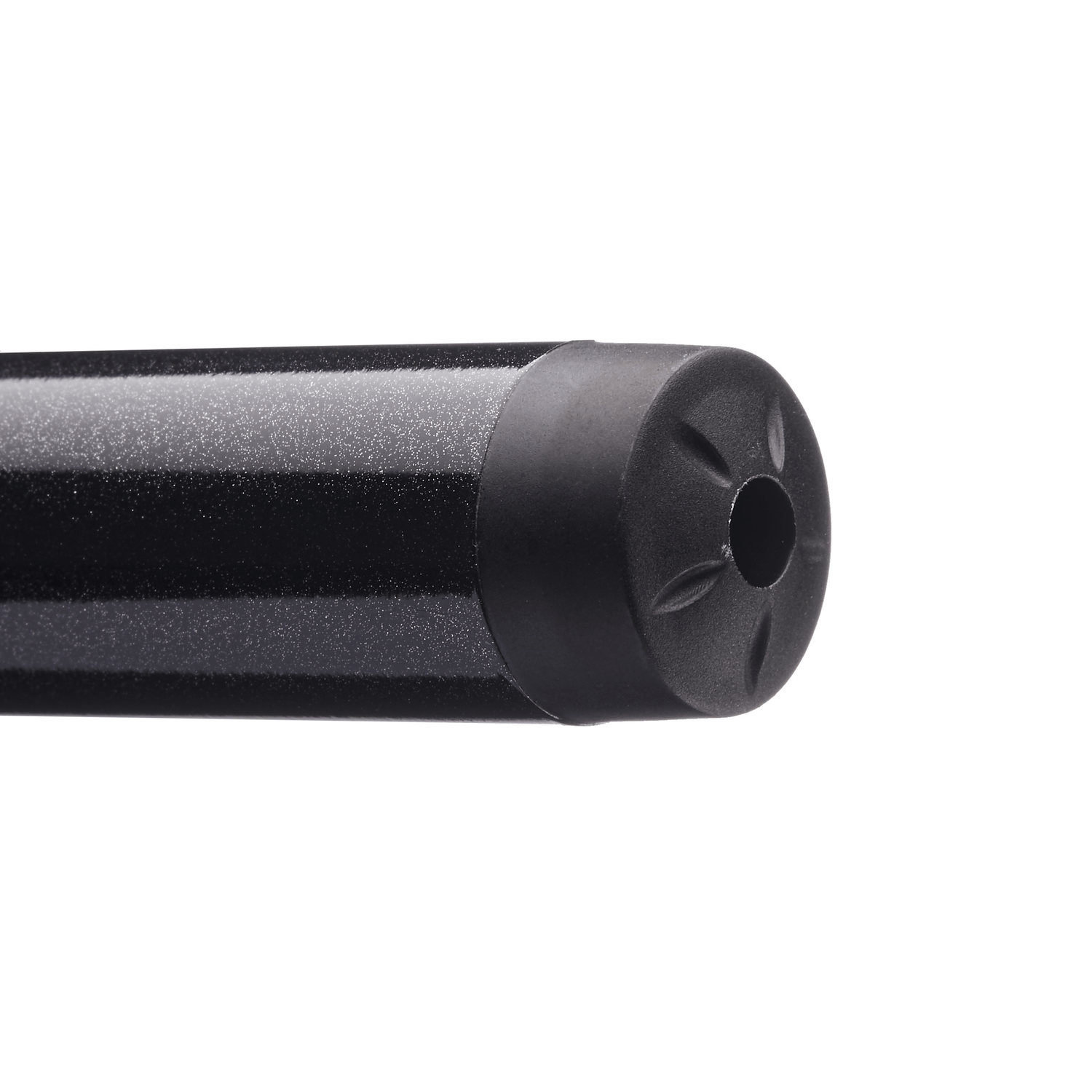 Close-up view of the black 1-inch Instawave Automatic Hair Curler barrel featuring a smooth, glossy finish with a matte black tip end.