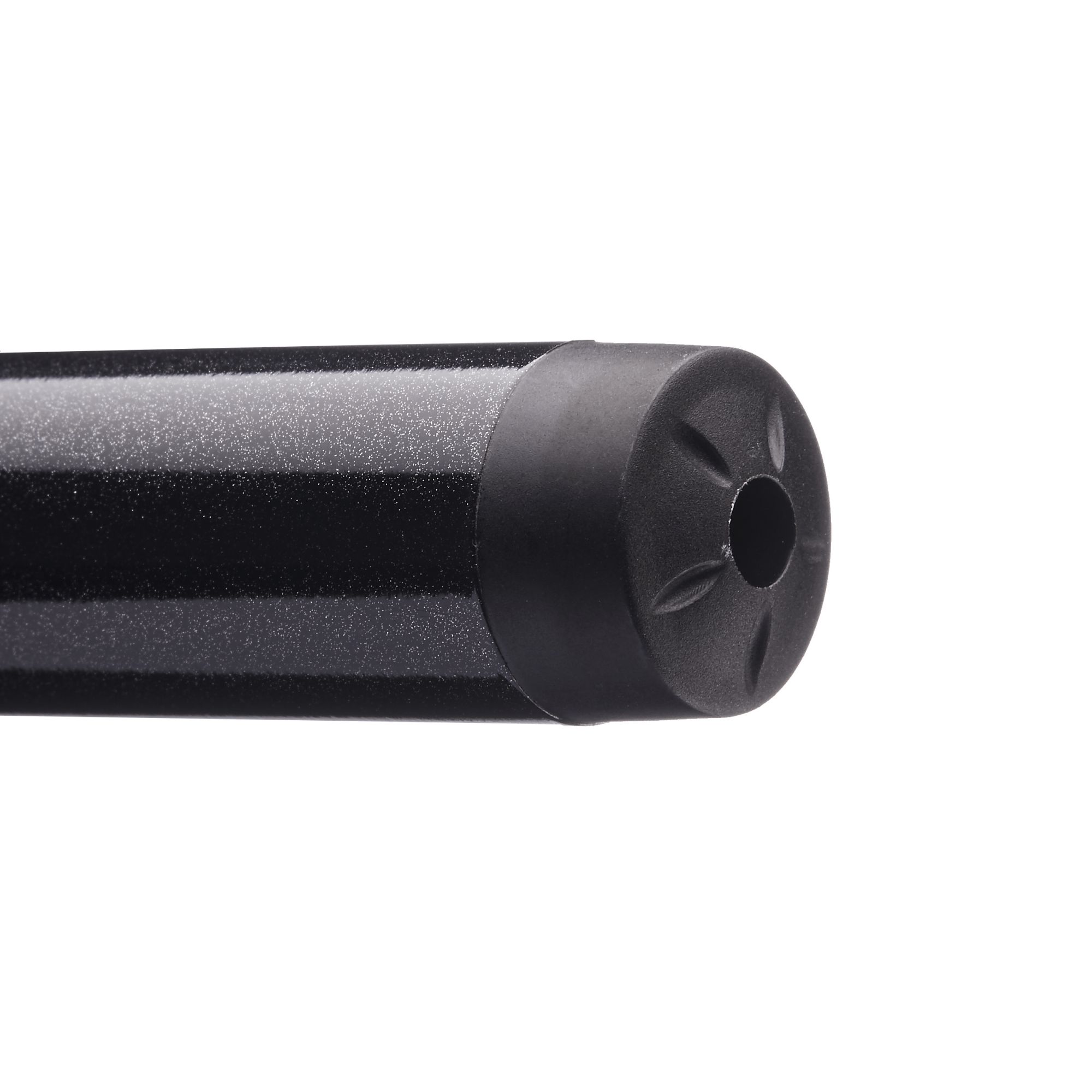 Close-up view of the black 1-inch Instawave Automatic Hair Curler barrel featuring a smooth, glossy finish with a matte black tip end.