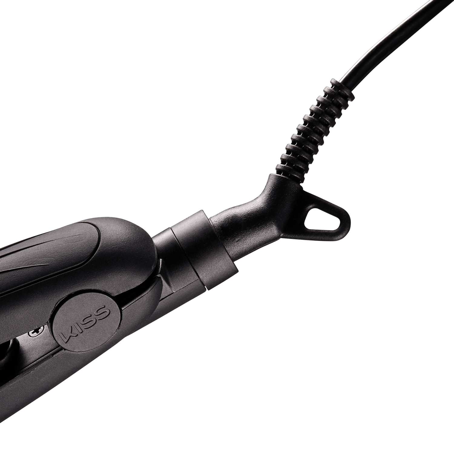 Close-up view of the black KISS Tourmaline Ceramic Flat Iron&