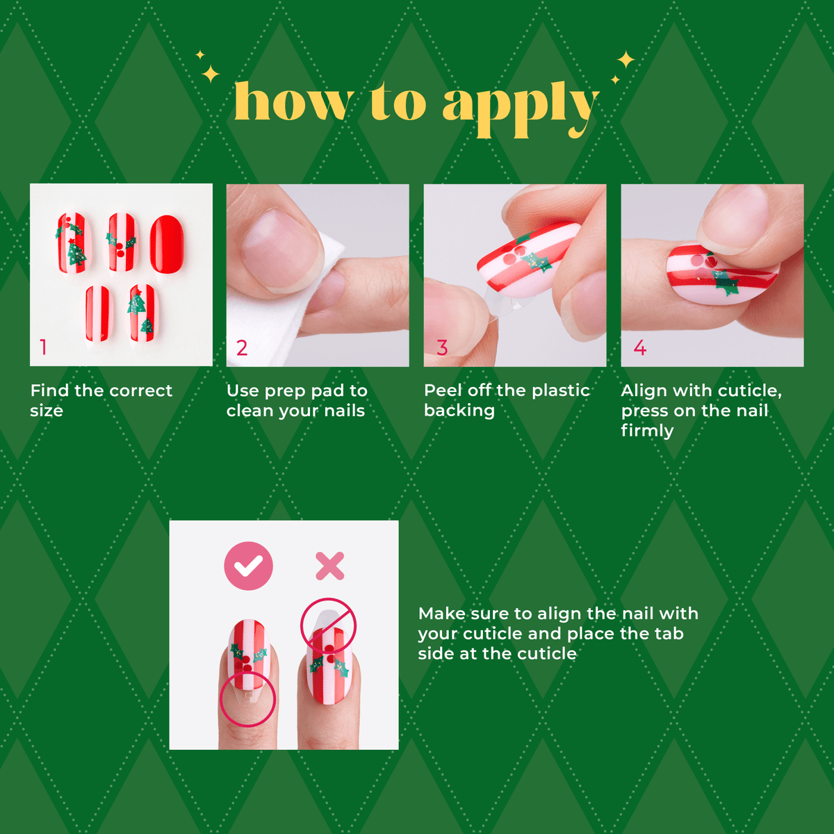 Impress Design Holiday No Glue Fake Press On Nails - Bliss | Design, Multicolor, Short, Squoval, Manicure
