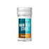 Clear plastic container with silver cap showing KISS Colors & Care Hair Wax Stick label in blue and orange, stating "24HR Max Hold" and "Mango."