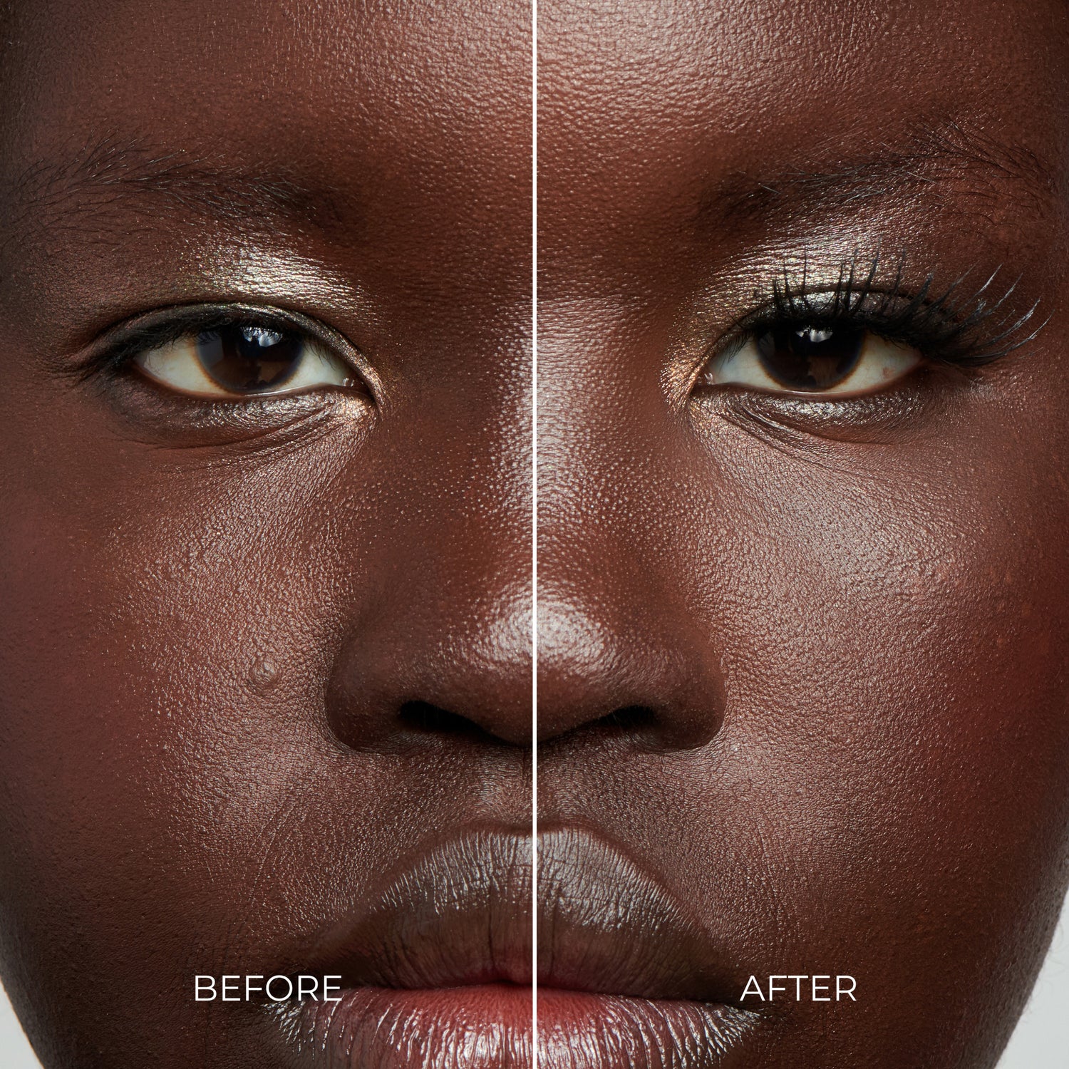 Before and after comparison of a person&
