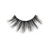 Single strip of KISS Lash Couture false eyelashes in matte black, featuring long, wispy fibers with a slightly tapered design on a thin black band.