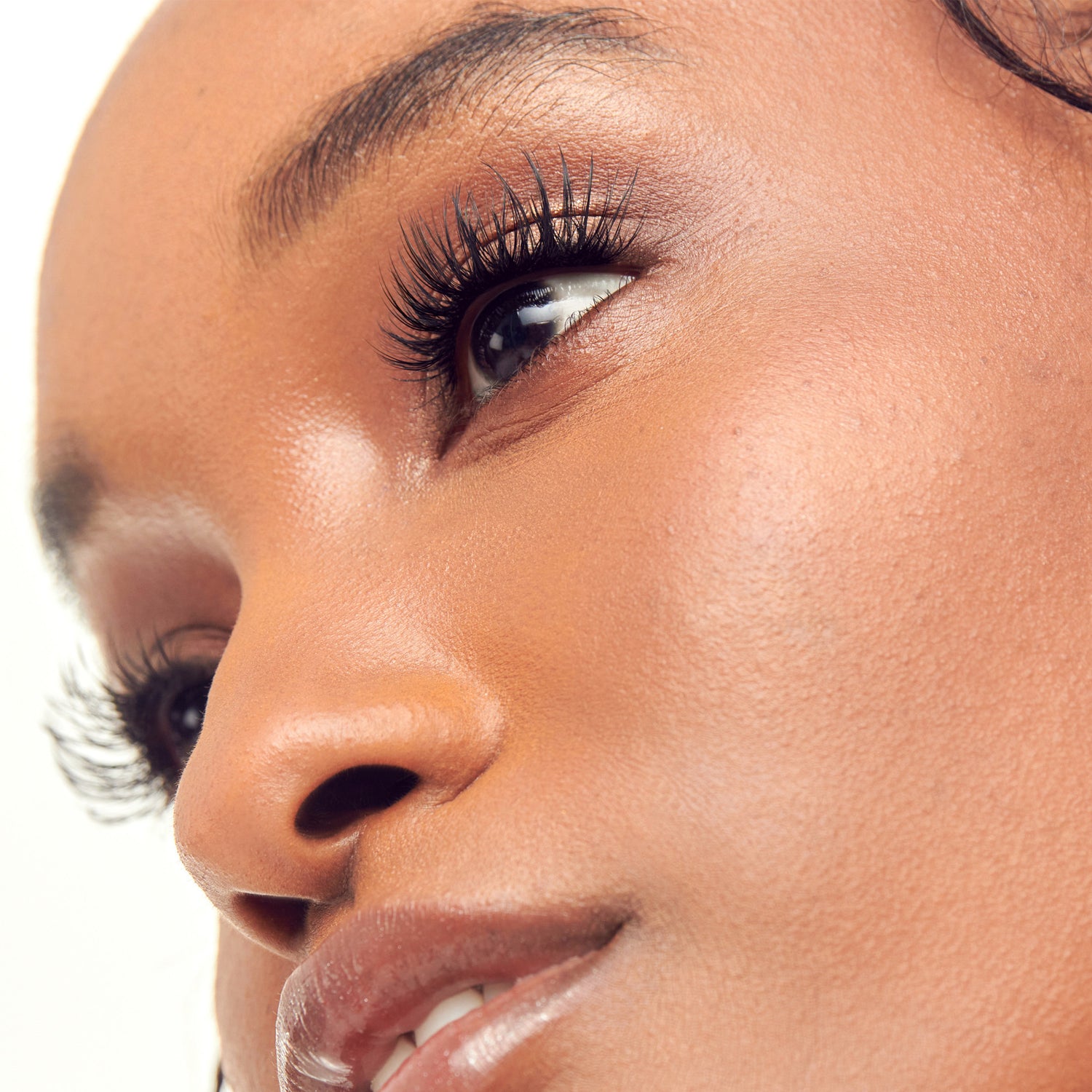 Close-up profile of woman&