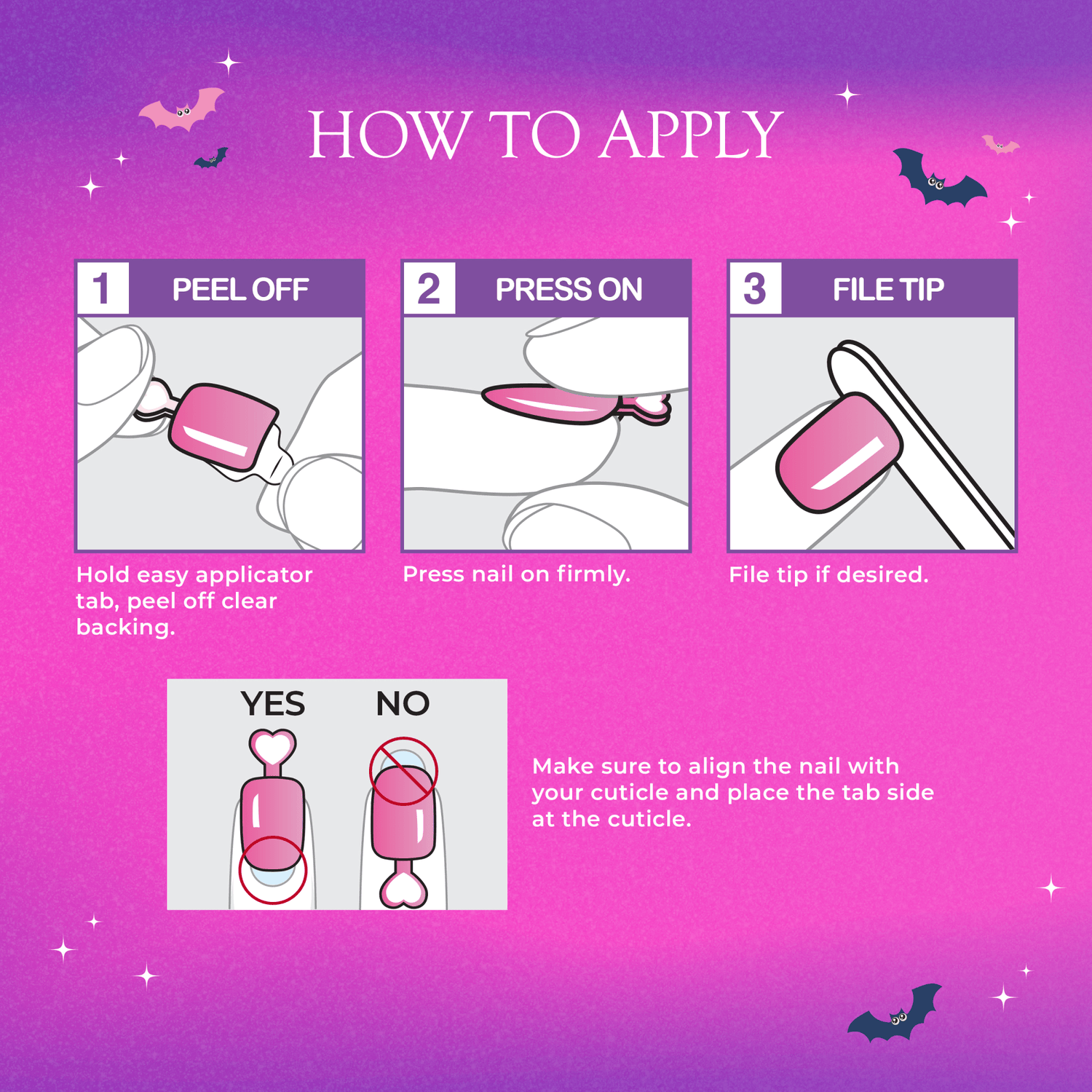 Impress Kids Halloween No Glue Fake Press On Nails - Night Sparkles | Design, Pink, Kids, Squoval, Glow In The Dark, Manicure