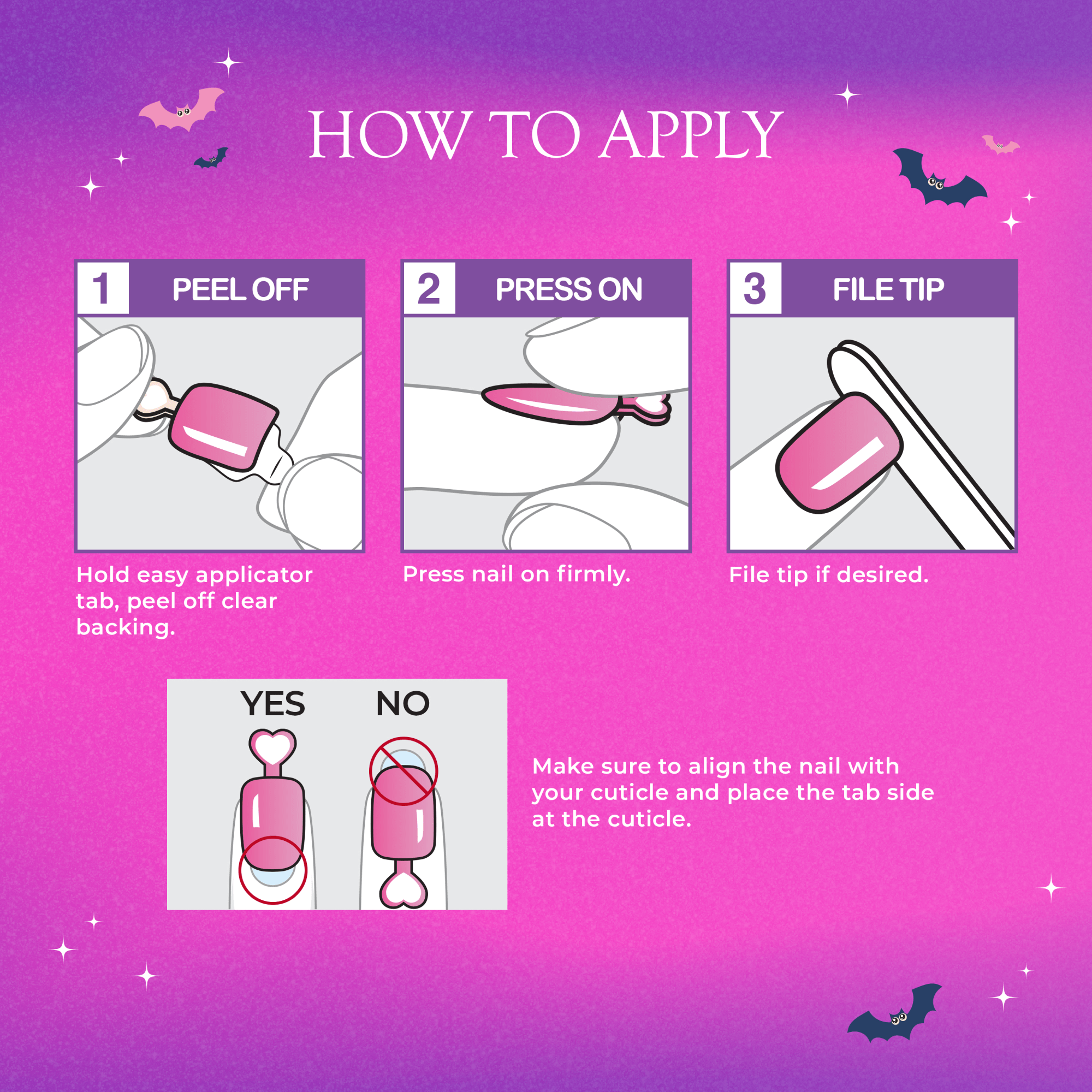 Impress Kids Halloween No Glue Fake Press On Nails - Night Sparkles | Design, Pink, Kids, Squoval, Glow In The Dark, Manicure